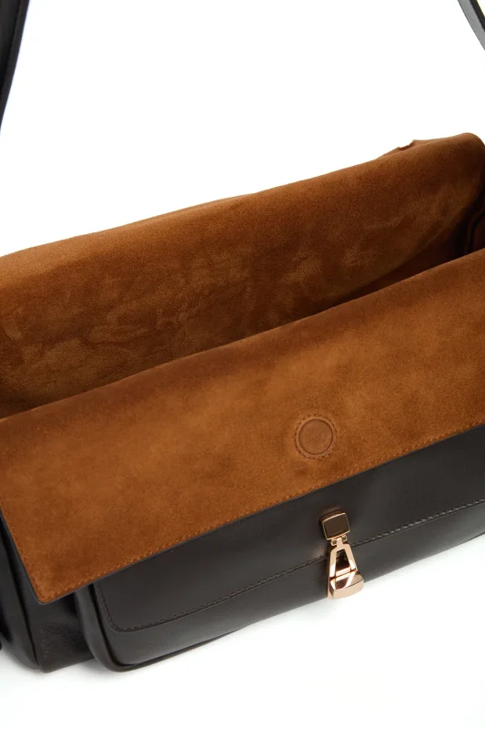GABRIELA HEARTS JEBB BAG IN CHOCOLATE NAPPA LEATHER