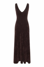 GABRIELA HEARTS LADY HALL KNIT SLIP DRESS IN CHOCOLATE SILK
