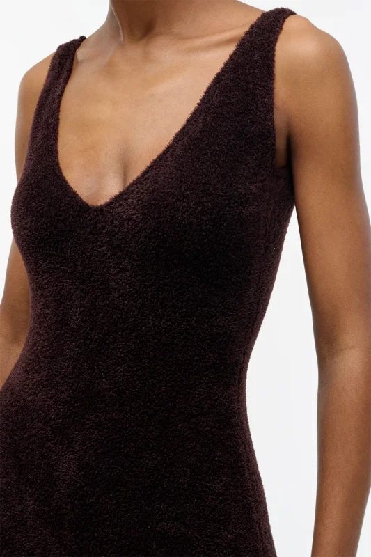 GABRIELA HEARTS LADY HALL KNIT SLIP DRESS IN CHOCOLATE SILK