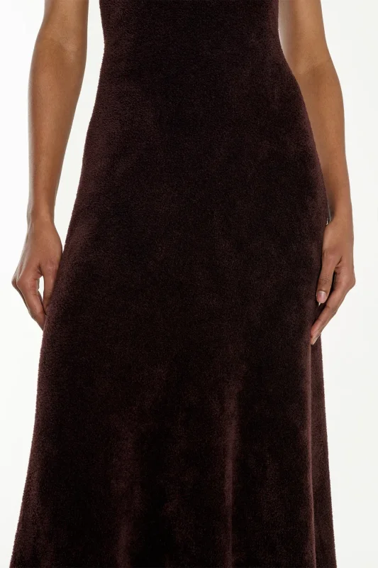 GABRIELA HEARTS LADY HALL KNIT SLIP DRESS IN CHOCOLATE SILK