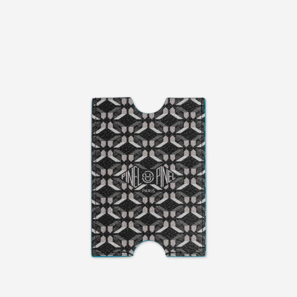 PINEL ET PINEL HUBLOT COATED CANVAS CARD HOLDER PERFECT BLACK