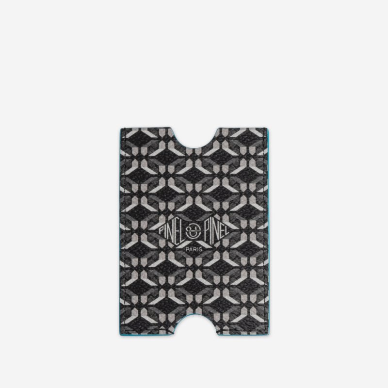 PINEL ET PINEL HUBLOT COATED CANVAS CARD HOLDER PERFECT BLACK