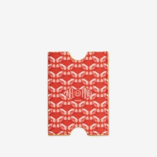 PINEL ET PINEL HUBLOT COATED CANVAS CARD HOLDER POPPY