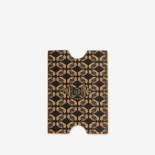 PINEL ET PINEL HUBLOT COATED CANVAS CARD HOLDER MOCACCINO