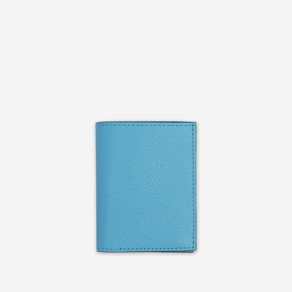 PINEL ET PINEL PIPO 2C GOATSKIN CARD HOLDER  GIVRE (GT)