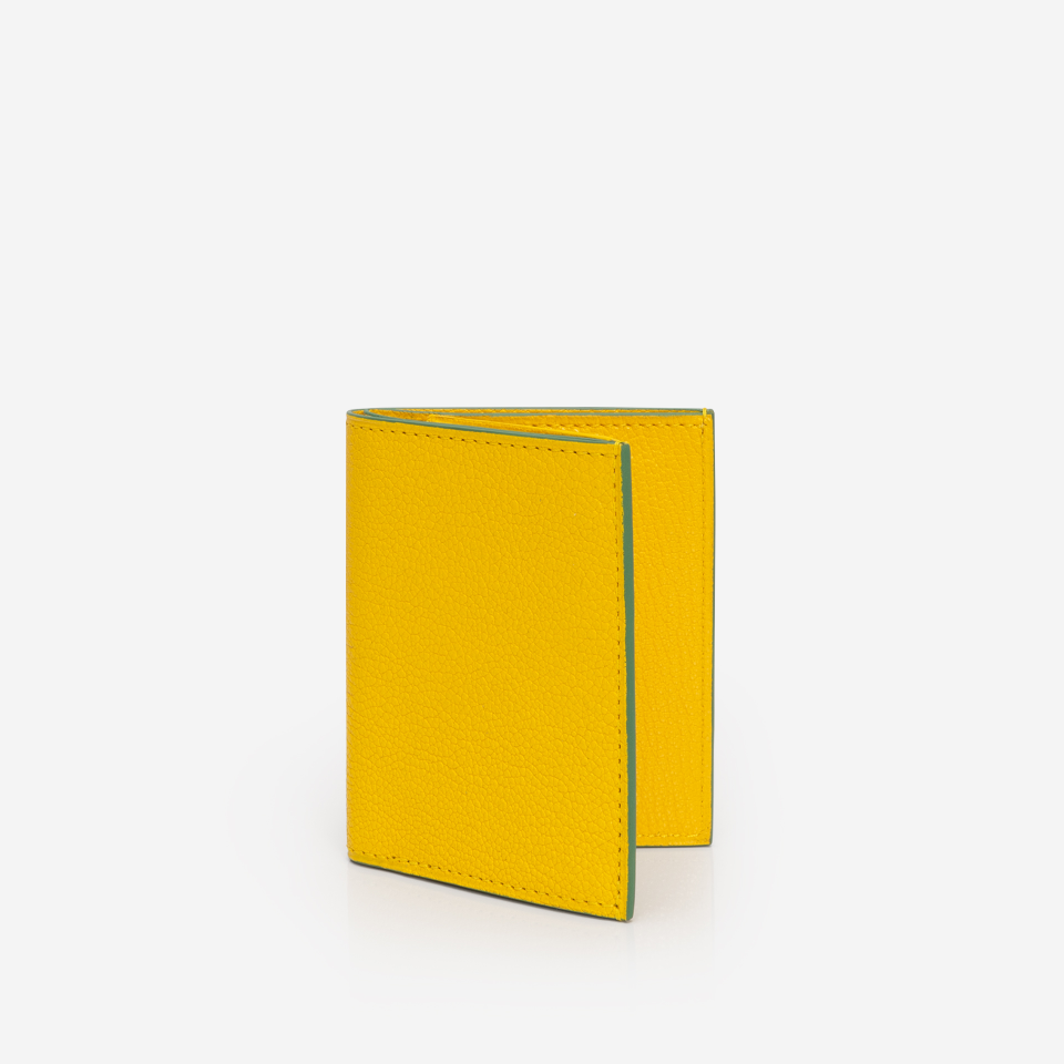 PINEL ET PINEL PIPO 2C GOATSKIN CARD HOLDER SOLEIL (GT)