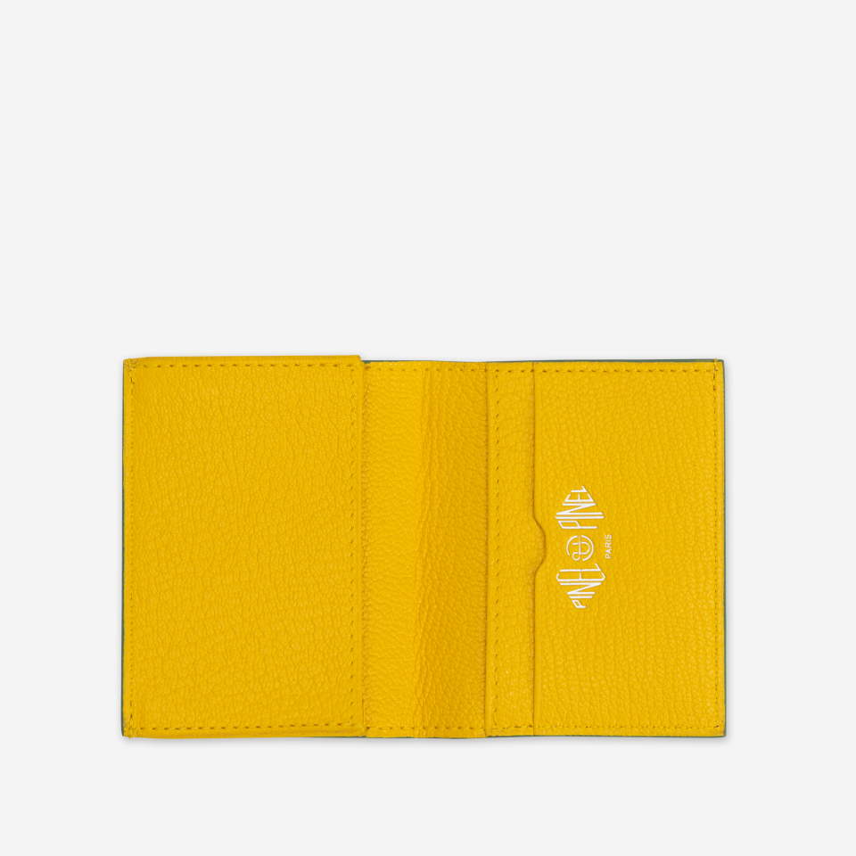 PINEL ET PINEL PIPO 2C GOATSKIN CARD HOLDER SOLEIL (GT)