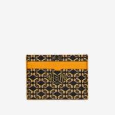 PINEL ET PINEL POP 5C COATED CANVAS CARD HOLDER MOCACCINO INT. TOURNESOL