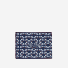 PINEL ET PINEL POP 3C COATED CANVAS CARD HOLDER INDIGO INT. BORDEAUX