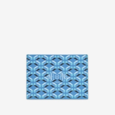 PINEL ET PINEL POP 3C COATED CANVAS CARD HOLDER AZUR INT. GIVRE