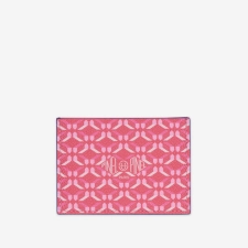 PINEL ET PINEL POP 3C COATED CANVAS CARD HOLDER  GRENADINE INT. ONTARIO