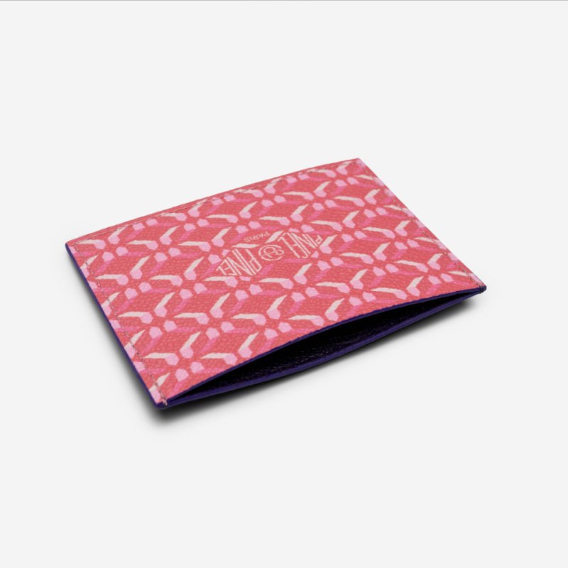 PINEL ET PINEL POP 3C COATED CANVAS CARD HOLDER  GRENADINE INT. ONTARIO