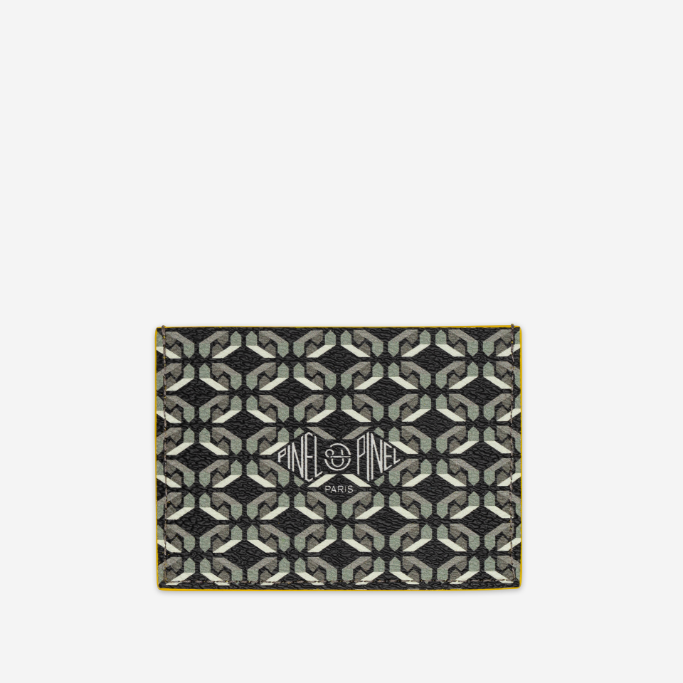 PINEL ET PINEL POP 3C COATED CANVAS CARD HOLDER SEXY BLACK INT. SOLEIL