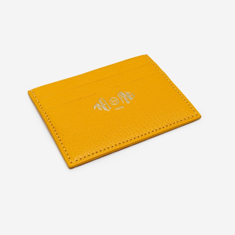 PINEL ET PINEL POP 3C COATED CANVAS CARD HOLDER  POPPY INT. MIMOSA