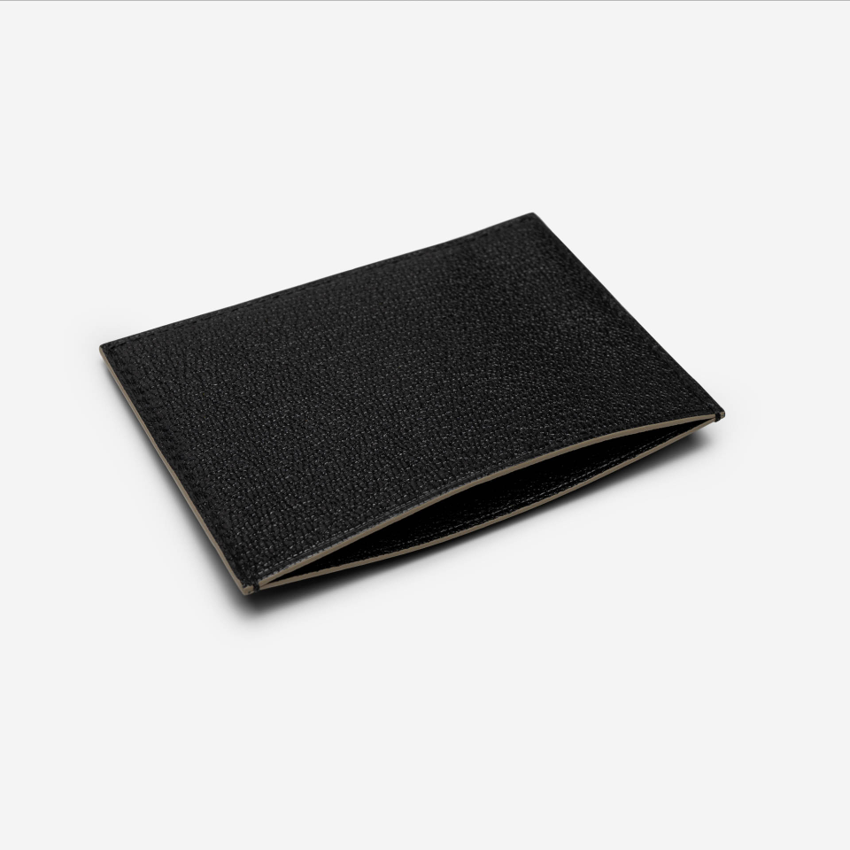 PINEL ET PINEL POP 3C GOATSKIN CARD HOLDER BLACK (GT)