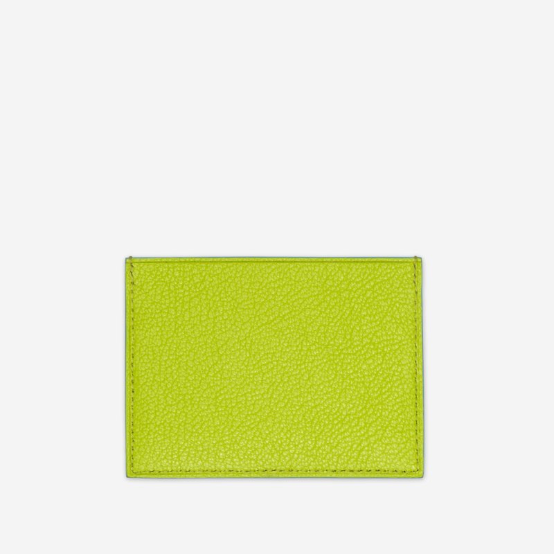 PINEL ET PINEL POP 3C GOATSKIN CARD HOLDER  PISTACHE (GT)