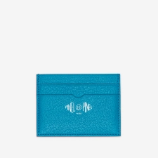 PINEL ET PINEL POP 5C GOATSKIN CARD HOLDER  ELECTRIC BLUE (GT)