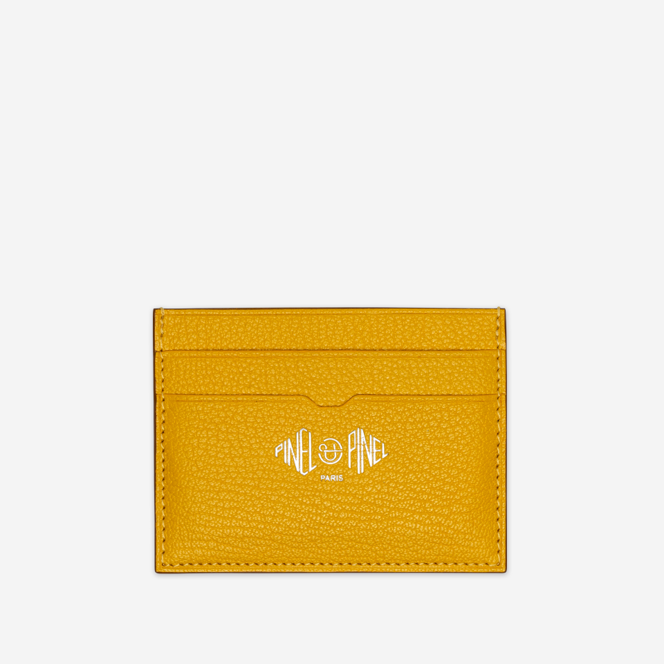 PINEL ET PINEL POP 5C GOATSKIN CARD HOLDER MIMOSA (GT)