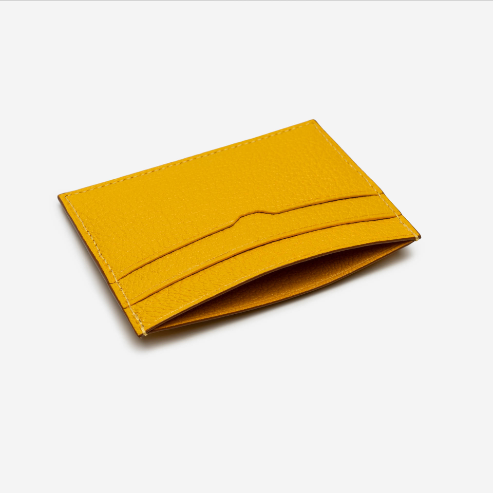 PINEL ET PINEL POP 5C GOATSKIN CARD HOLDER MIMOSA (GT)