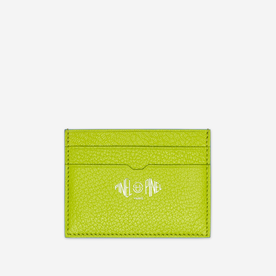 PINEL ET PINEL POP 5C GOATSKIN CARD HOLDER PISTACHE (GT)