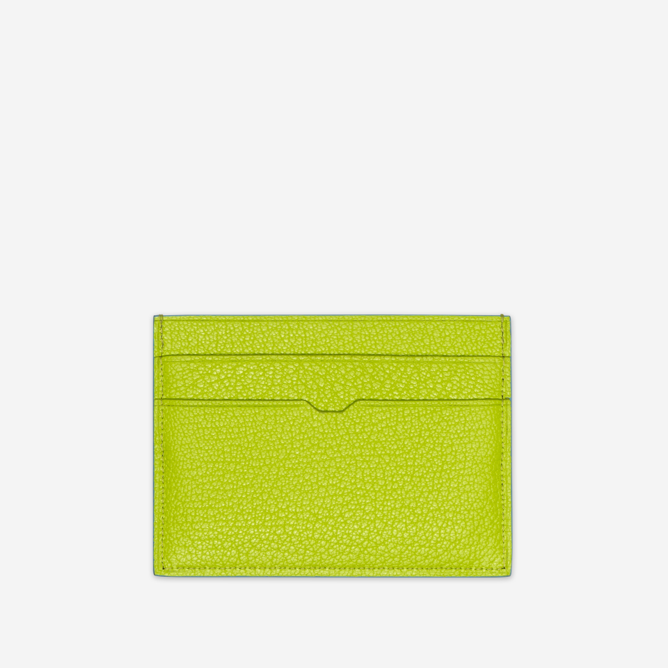 PINEL ET PINEL POP 5C GOATSKIN CARD HOLDER PISTACHE (GT)