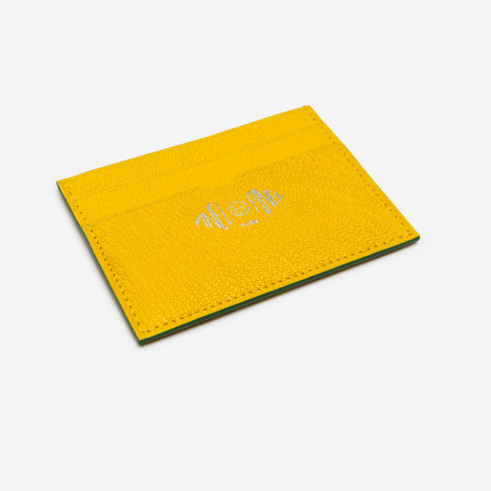 PINEL ET PINEL POP 5C GOATSKIN CARD HOLDER SOLEIL (GT)