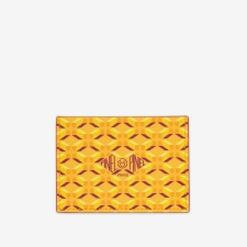 PINEL ET PINEL POP 3C COATED CANVAS CARD HOLDER LEMON INT. FUCHSIA