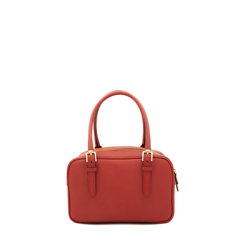 JOSEPH DUCLOS APPOLONI BAG IN TEMPO BORDEAUX LEATHER