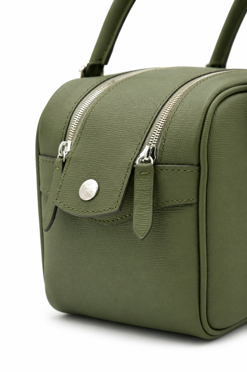 JOSEPH DUCLOS APPOLONI BAG IN TEMPO LEATHER KAKI