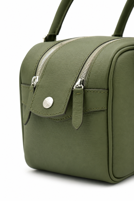 JOSEPH DUCLOS APPOLONI BAG IN TEMPO LEATHER KAKI