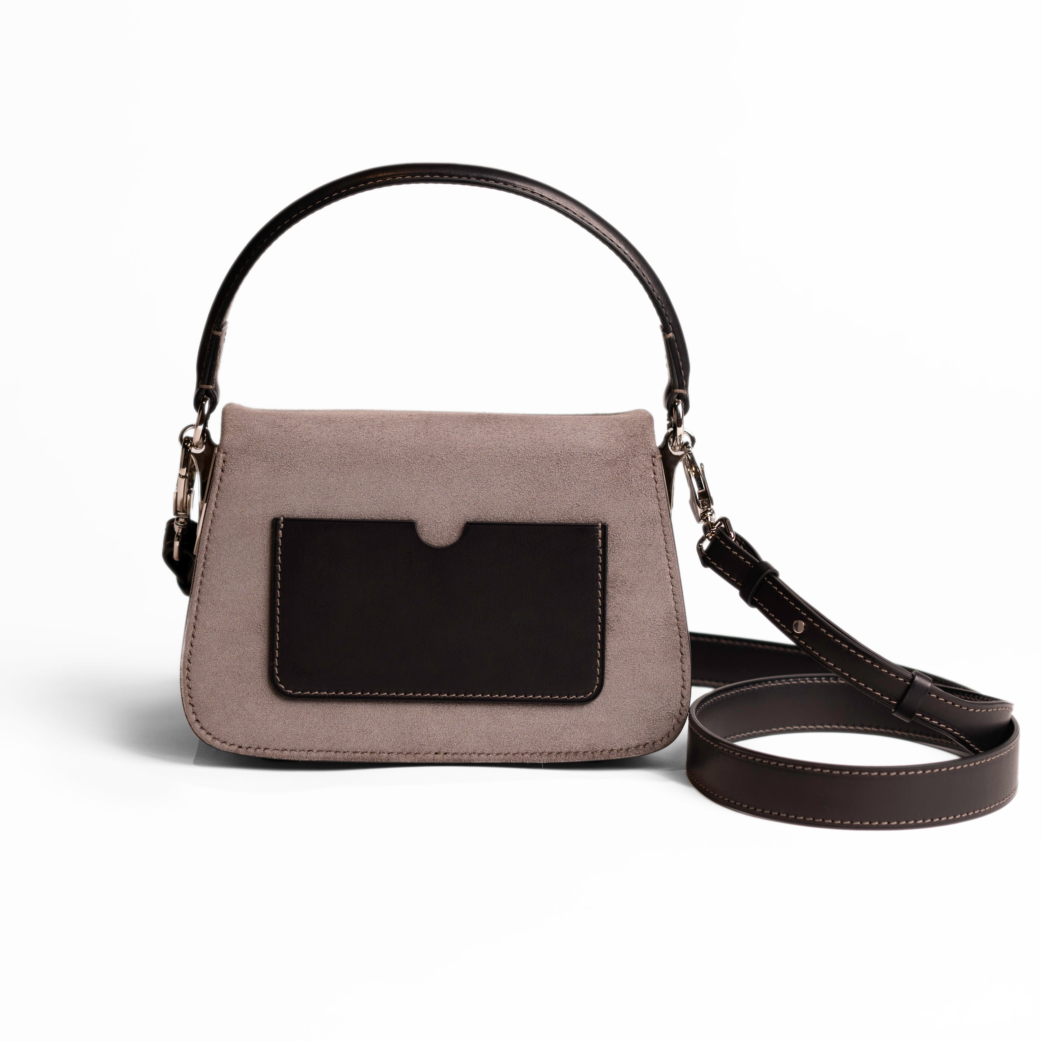 JOSEPH DUCLOS SAC SAINT-CLAIR ARPèGE LEATHER PALLADIUM NOIR/GRIS SOURIS