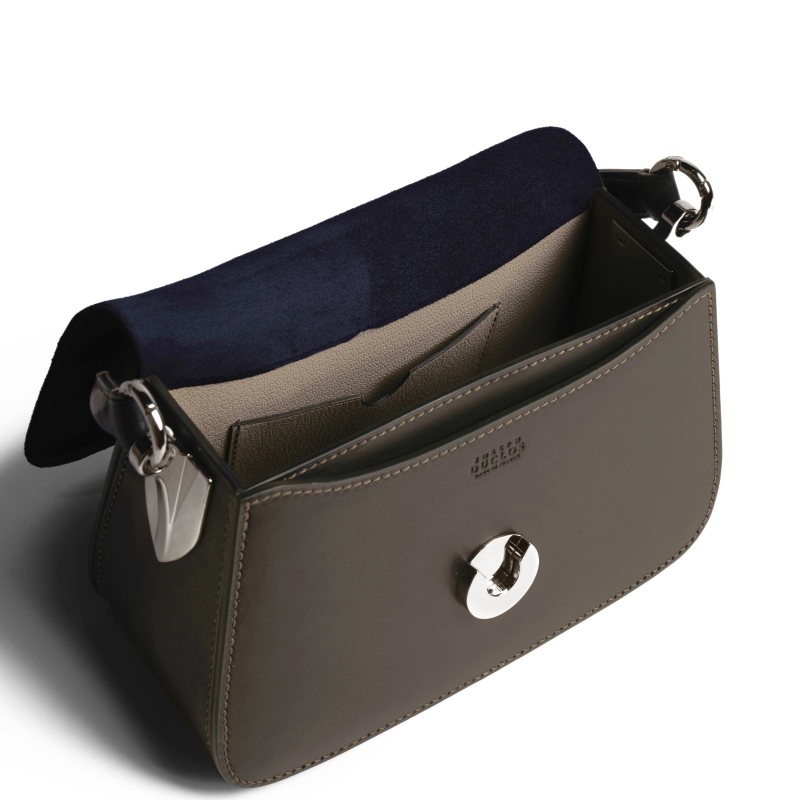 JOSEPH DUCLOS SAINT-CLAIR BAG IN RIVIèRE ARPèGE LEATHER PALLADIUM RIVIèRE & ARDOISE