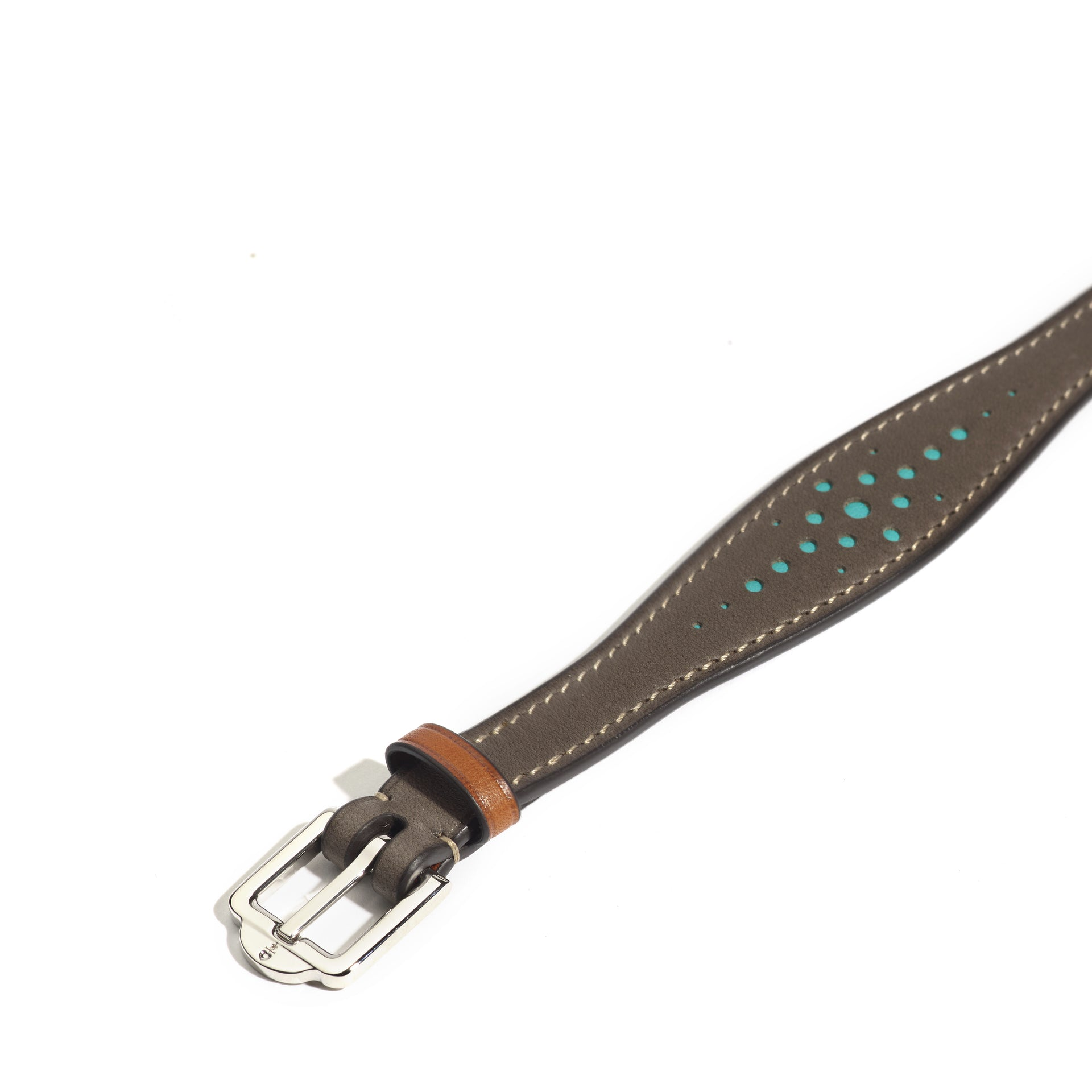 JOSEPH DUCLOS SAINT-CLAIR OGIVE BRACELET IN ARDOISE HéRITAGE LEATHER