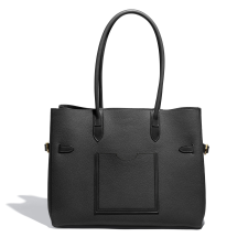 JOSEPH DUCLOS LECTOURE HORIZONTAL TOTE LEGATO LEATHER GOLD-PLATED BRASS BLACK