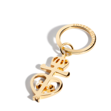 JOSEPH DUCLOS LECTOURE KEY RING IN GOLD PLATED BRASS
