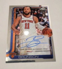 TOPPS CHROME JALEN BRUNSON #TCA-JB AUTOGRAPH ON-CARD AUTO SSP KNICKS 2025-26