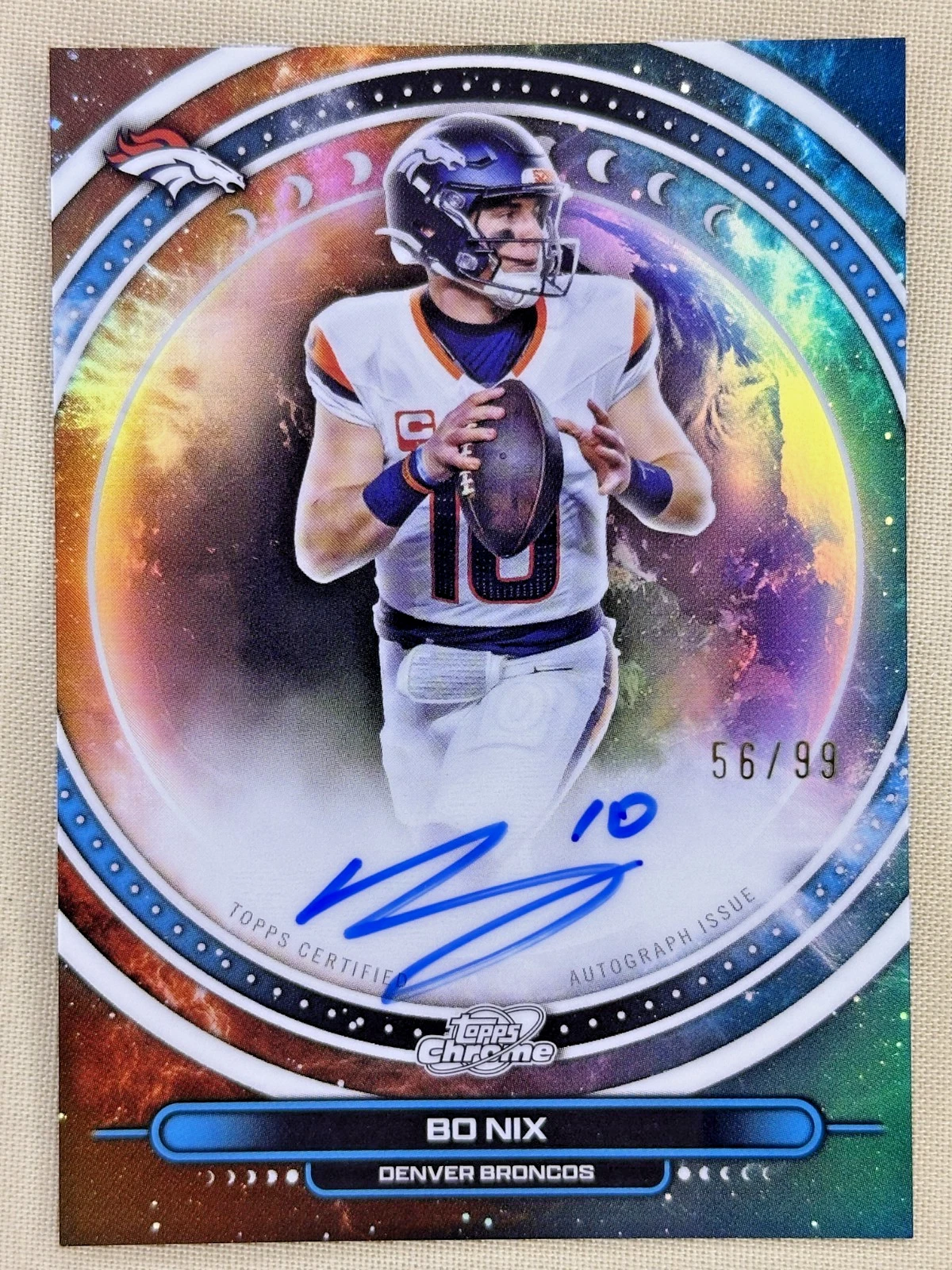 TOPPS COSMIC CHROME BO NIX EQUINOX ON-CARD AUTO /99 DENVER BRONCOS #EQA-BN 2025