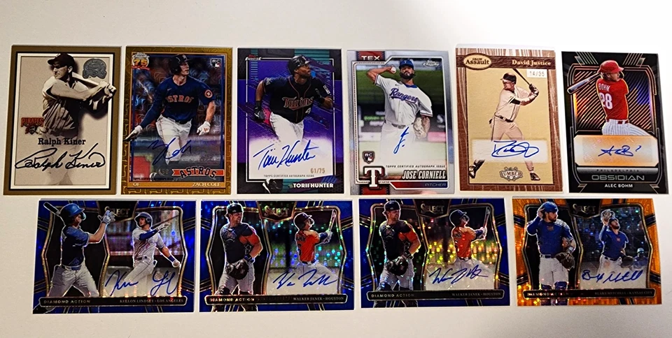TOPPS/DONRUSS/ELITE/LEAF AUTO LOT - 63 CARDS- SP/SSP, 1/1S,