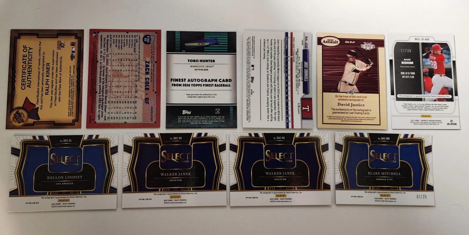 TOPPS/DONRUSS/ELITE/LEAF AUTO LOT - 63 CARDS- SP/SSP, 1/1S,