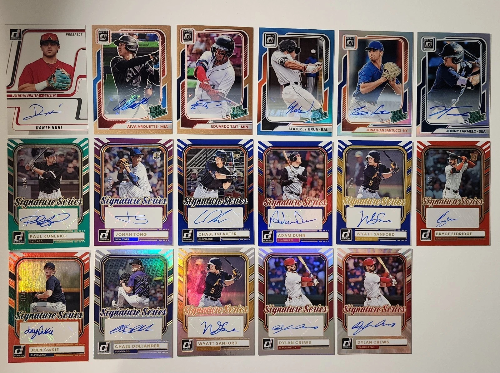 TOPPS/DONRUSS/ELITE/LEAF AUTO LOT - 63 CARDS- SP/SSP, 1/1S,