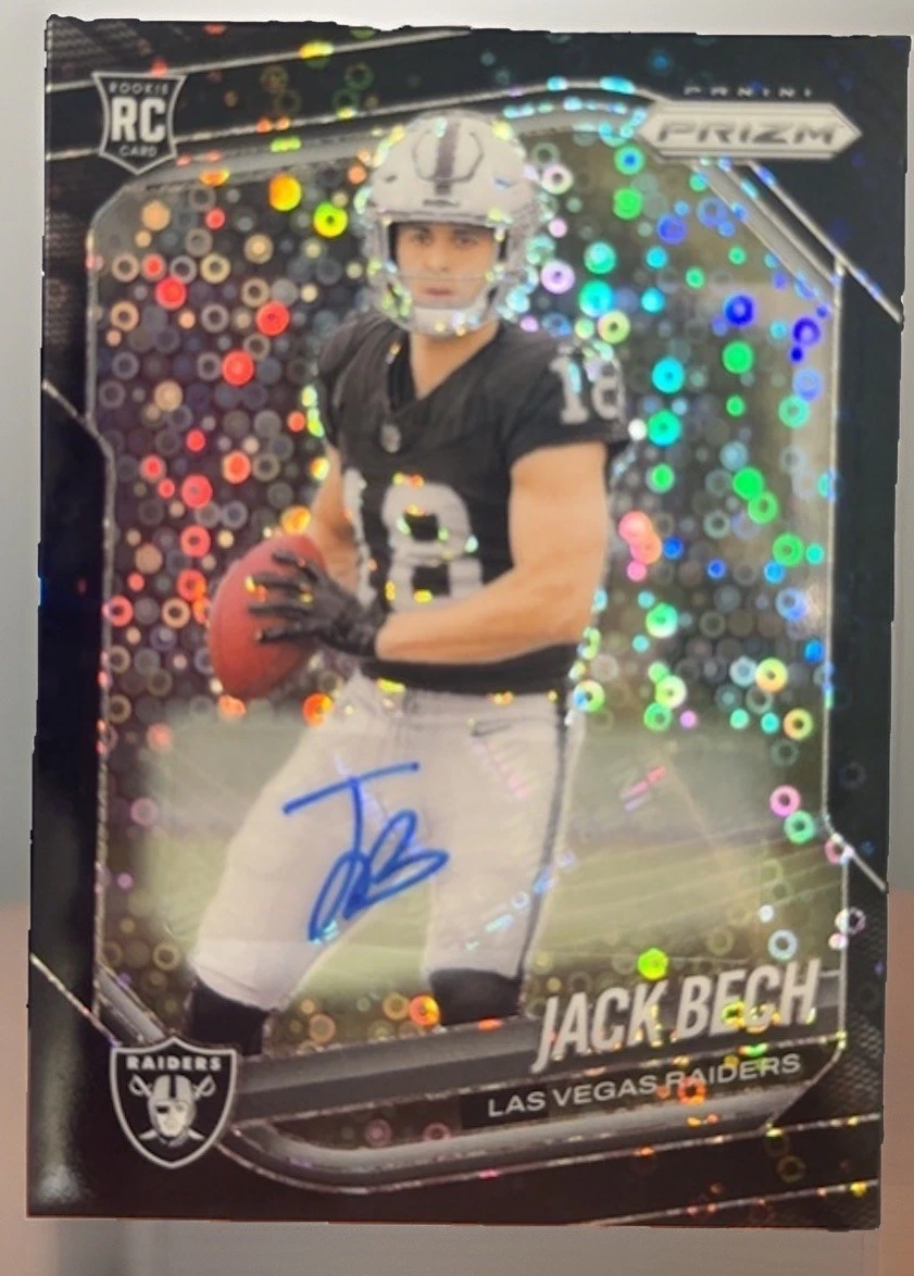 TOPPS 2025 PANINI PRIZM - JACK BECH #346 - BLACK NO HUDDLE AUTO 1/1 ONE-OF-ONE