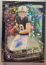 TOPPS 2025 PANINI PRIZM - JACK BECH #346 - BLACK NO HUDDLE AUTO 1/1 ONE-OF-ONE