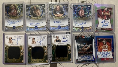 TOPPS 49 WWE AUTOGRAPHED CARD LOT TOPPS PANINI WRESTLING CARDS