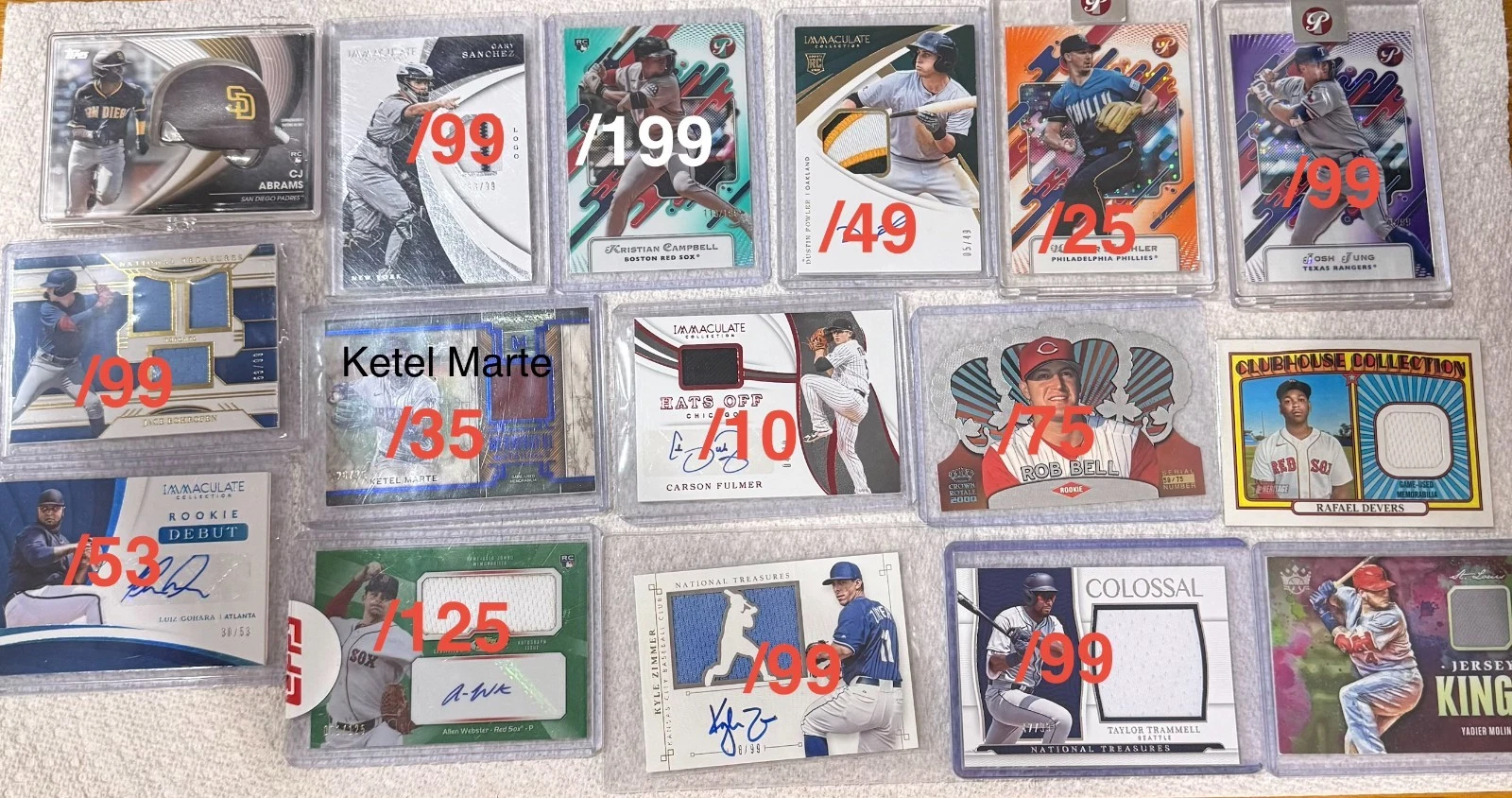 TOPPS HUGE BASEBALL CARD LOT,AUTOS,RELICS,#'D,INSERTS,REFRACTORS