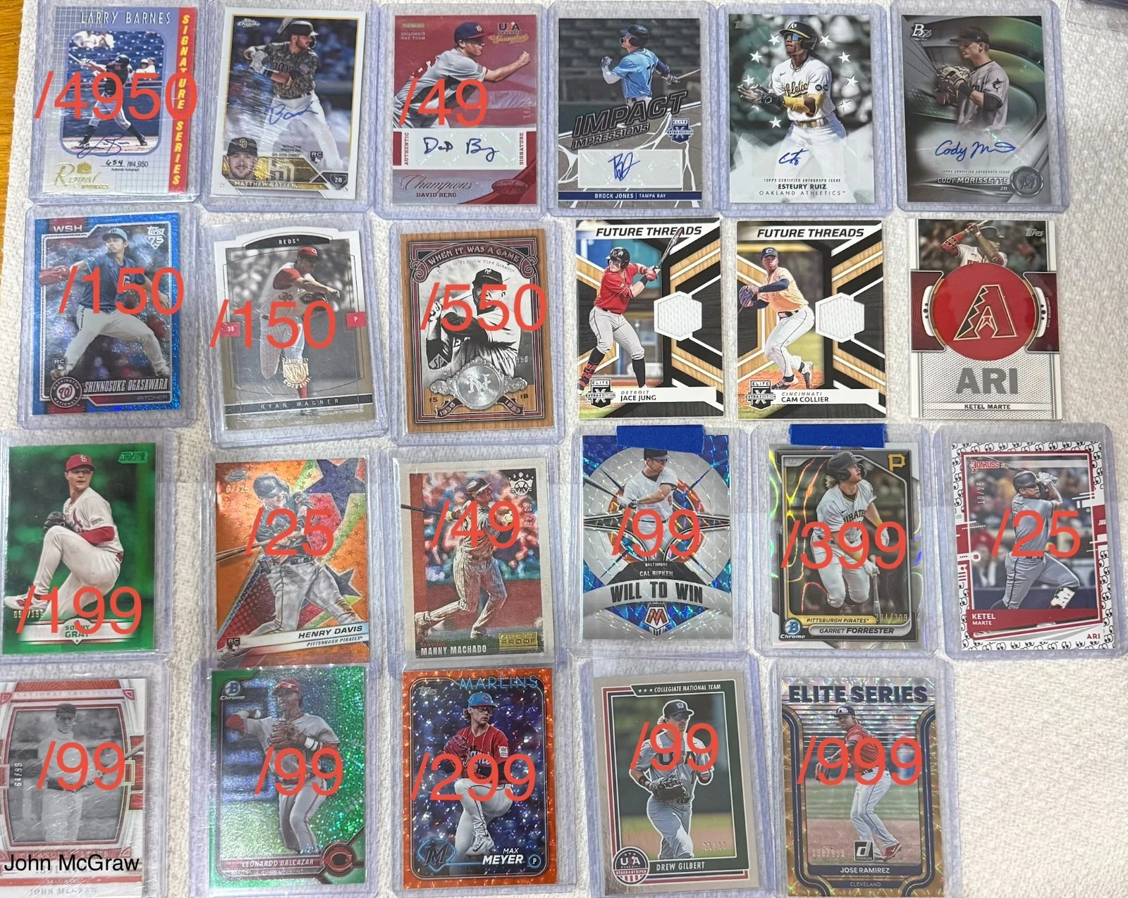 TOPPS HUGE BASEBALL CARD LOT,AUTOS,RELICS,#'D,INSERTS,REFRACTORS