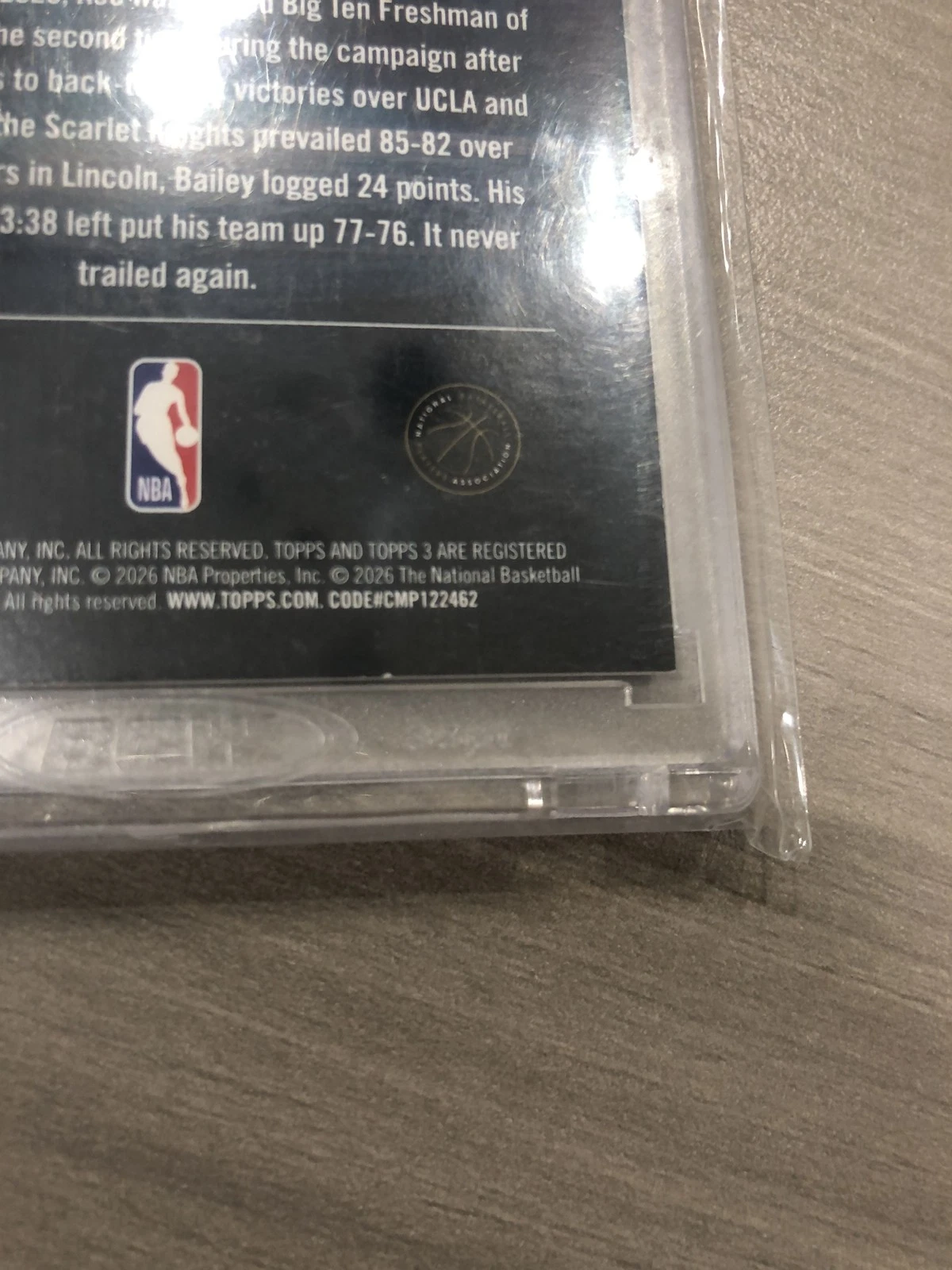 TOPPS 3 THREE ACE BAILEY #IW-5 RC ROOKIE ICE WATER PLATINUM 1/1 1OF1 2025-26