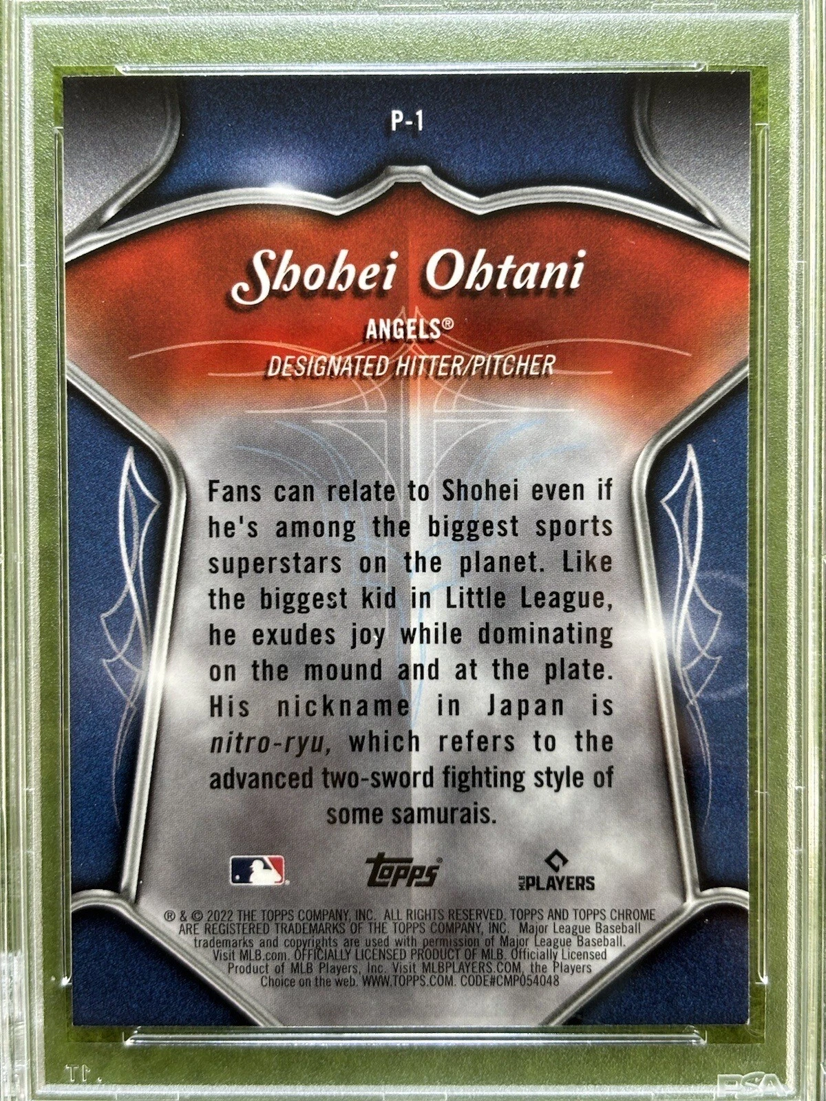 TOPPS SHOHEI OHTANI WHITE SPARKLE PRIZM REFRACTOR CARD GRADED PSA 9