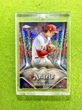 TOPPS SHOHEI OHTANI WHITE SPARKLE PRIZM CHROME REFRACTOR SP CARD 2022 SHOHEI OHTANI