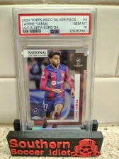 TOPPS NSCC CHROME UEFA UCC LAMINE YAMAL RC PSA 10 & BONUS CARD 2024