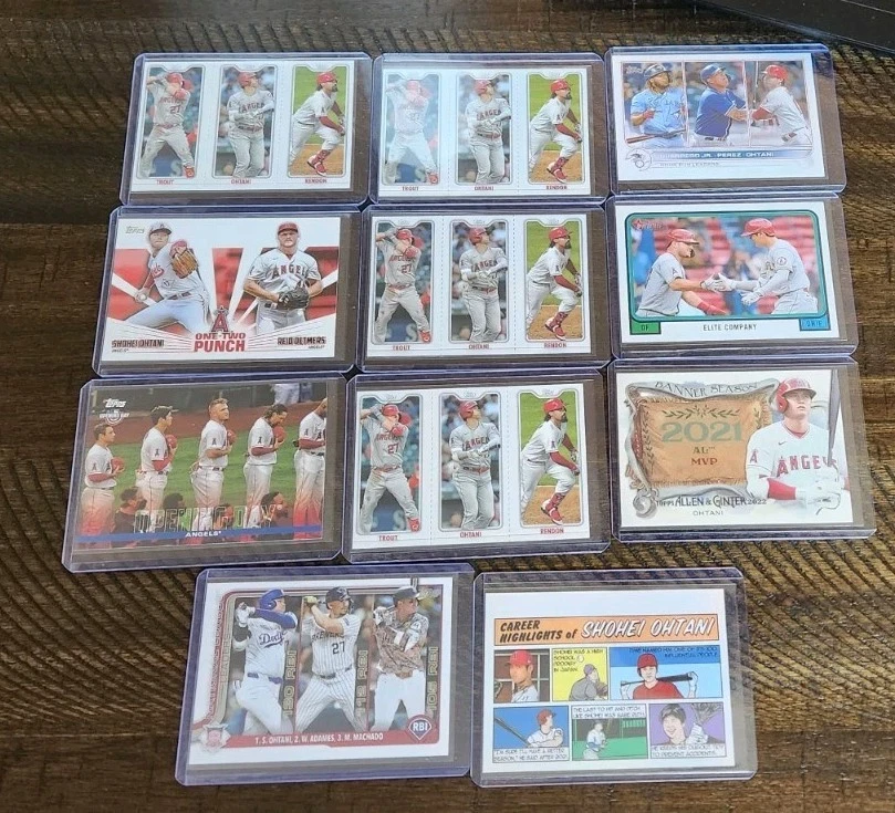 TOPPS SHOHEI OHTANI 65 CARD LOT TOPPS PANINI HERITAGE CHROME INSERTS ETC ALL SHOWN